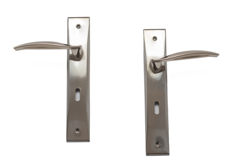 دستگیره درب پلاک سیلور مات